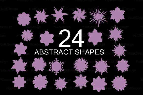 A Vector Set of 24 Abstract Elements Art