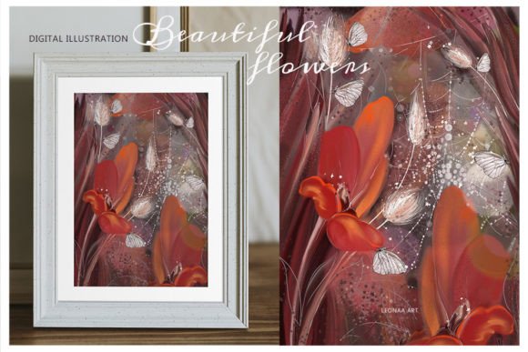 Beautiful Flowers: The Timeless Elegance of Hand-Painted Illustrations for Interior Design