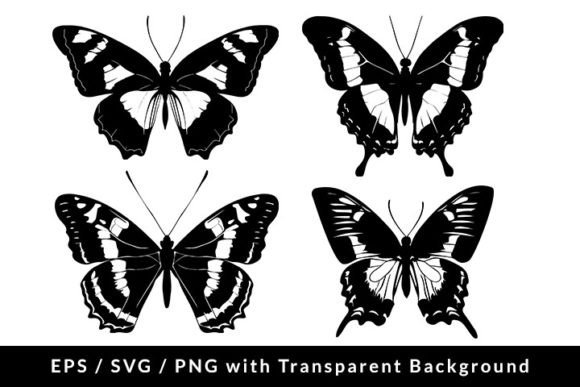 Butterfly Silhouette Set SVG EPS PNG: A Versatile Design Resource for Multiple Uses