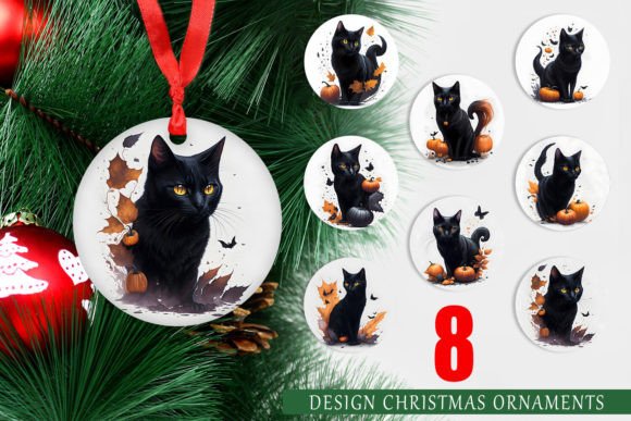 Christmas Ornament Black Cat: A Unique and Versatile Design for Holiday Decor