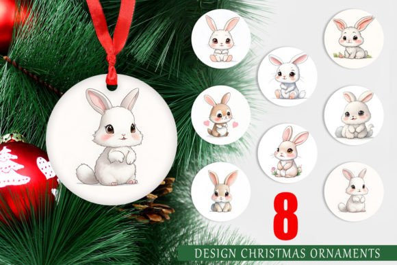 Christmas Ornament Cute Baby Rabbit: A Delightful Addition to Your Festive Decor