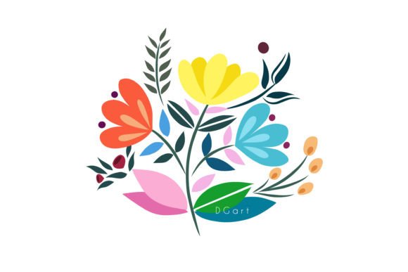 Colorful Floral Pattern Illustration for Creative Projects