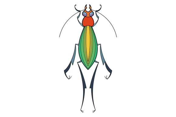 Cricket Icon: Green Summer Animal for Decor