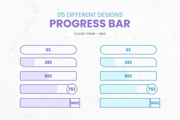 Enhance Your Designs with the Niko Theme Loading Progress Bar Set