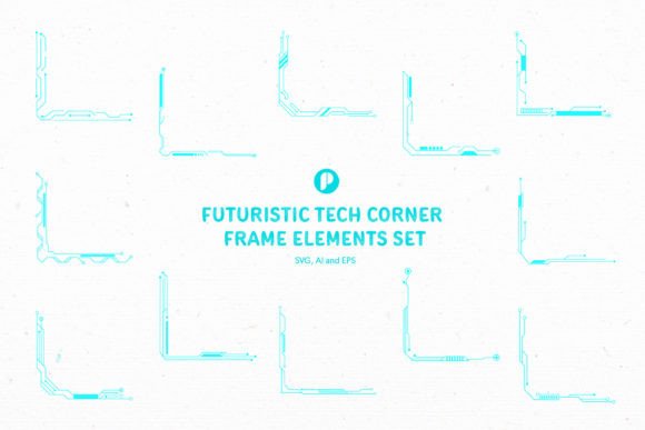 Enhancing Design with Futuristic Tech Corner Frame Elements