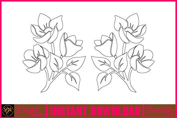 Floral Line Art Flower SVG Elements-19: A Practical Guide for Creative and Professional Use