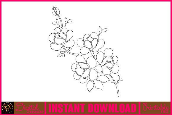 Floral Line Art Flower SVG Elements 49: A Creative Resource for Designers