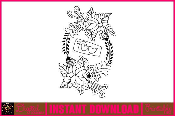 Floral Line Art Flower SVG Elements 72: A Versatile Resource for Creative Projects