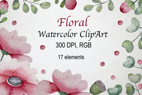 Floral Watercolor ClipArt: A Versatile Design Resource