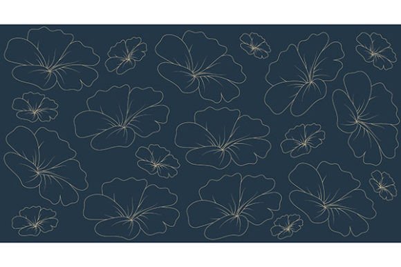 Flowers Background with Golden Outline: A Timeless Design Element in Modern Creativity
