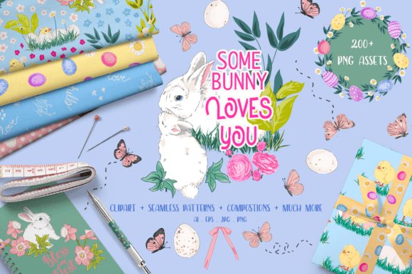 Funny Bunny Easter Collection Clipart: A Springtime Design Delight