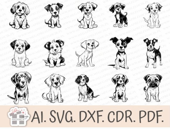 Graphics of Little Funny Dog SVG Laser
