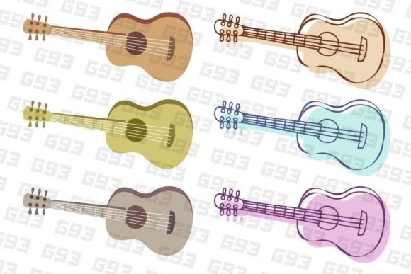 Guitar Illustration Set for Creative Projects