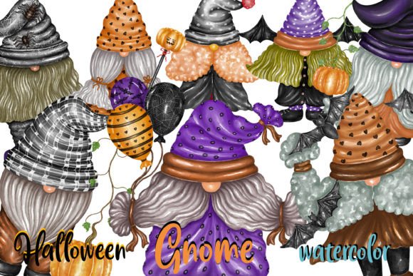 Halloween Gnome Watercolor Clipart: A Versatile Resource for Creative Projects