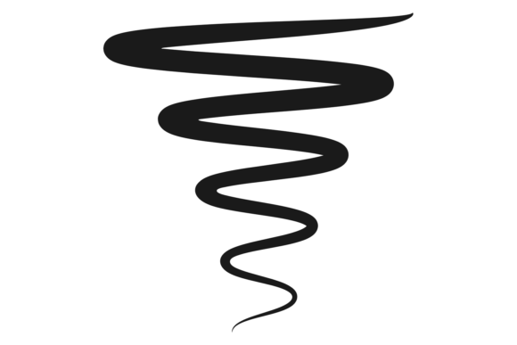 Ink Wavy Stroke. Calligraphic Line Decor