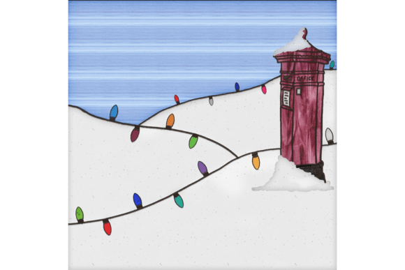 Leaded-Glass Style Christmas Scenes for Unique Holiday Cards
