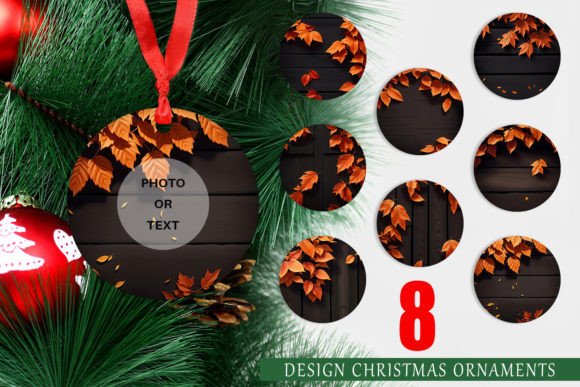 Ornament Black Wood with Orange Leaves: A Unique Design Trend for Modern Christmas Decorations