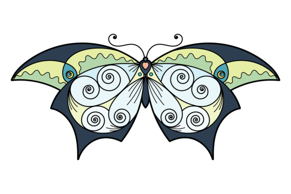 Spring Moth with Color Ornament Wings D