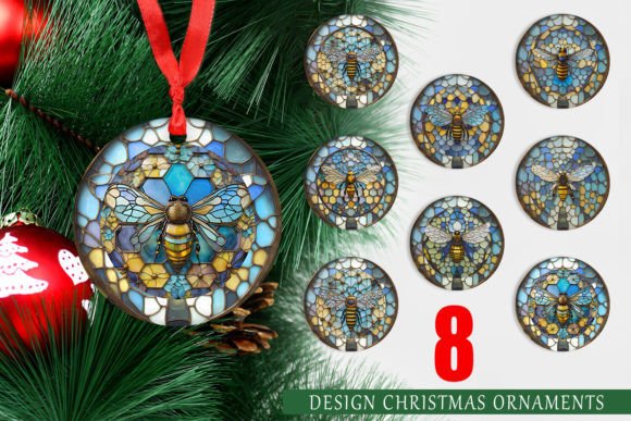 Stained Glass Bee Christmas Ornaments: A Unique Holiday Design