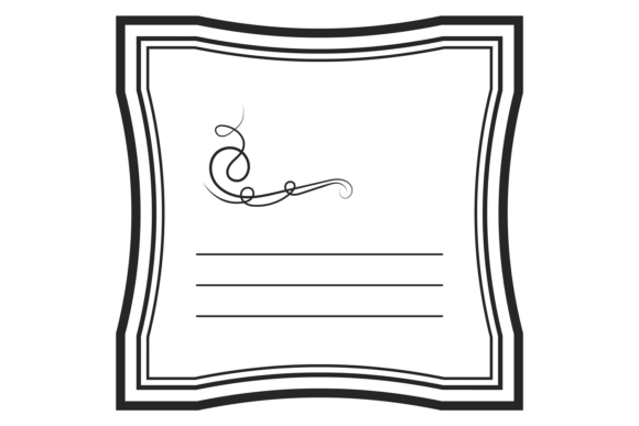 Sticker Label. Empty Text Template. Deco