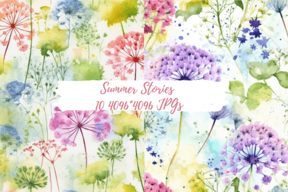 Unleashing Creativity with Summer Stories - 10 4096x4096 Seamless Patterns