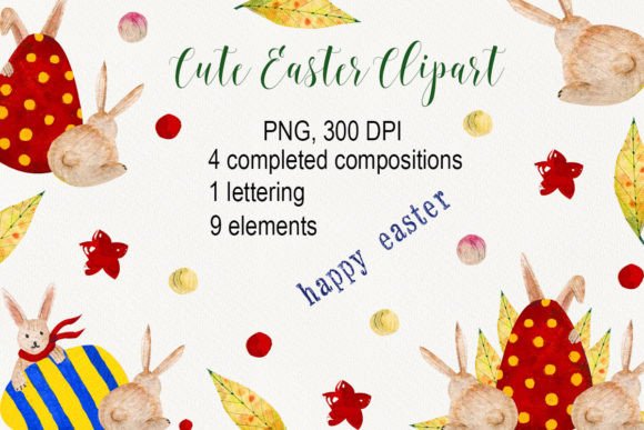 Watercolor Cute Easter ClipArt: A Versatile Addition to Modern Creative Projects
