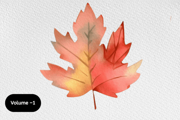 Watercolor Fall Autumn Leaves Clipart – A Versatile Design Element for Creative Projects