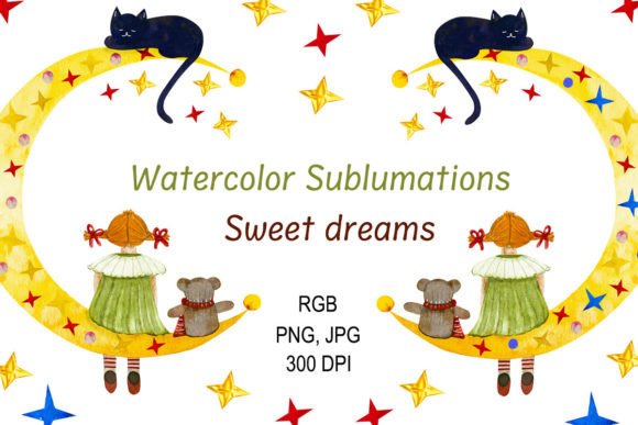 Watercolor Sublimation Sweet Dreams: A Versatile Creative Resource for Designers and Artists