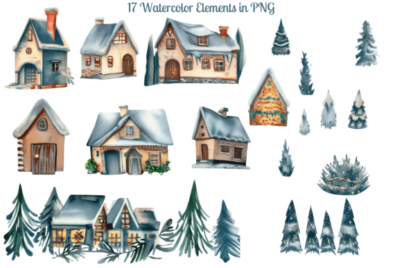 Watercolor Vintage Christmas Clipart: A Timeless Design for Modern Creations