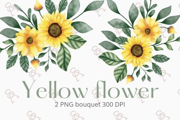 Watercolor Yellow Flower: A Versatile Design Element